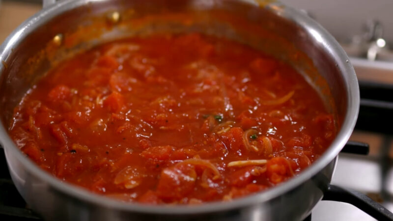 Boiling Tomatoes in a pan