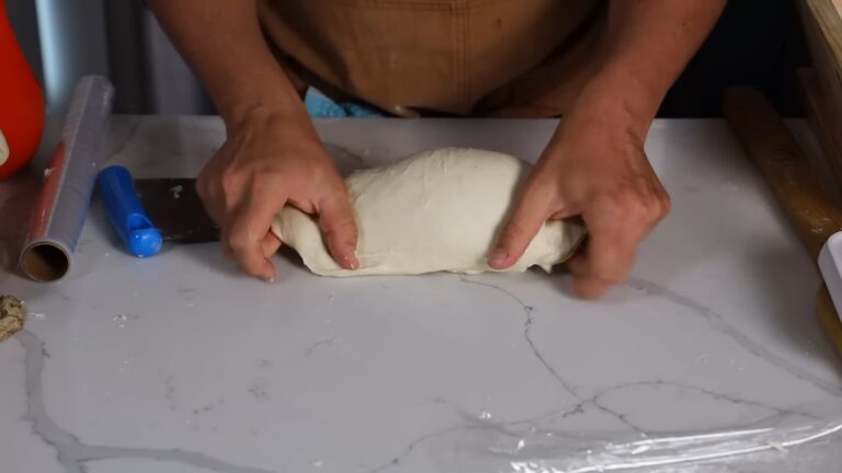 Kneading the Dough on the Countertop