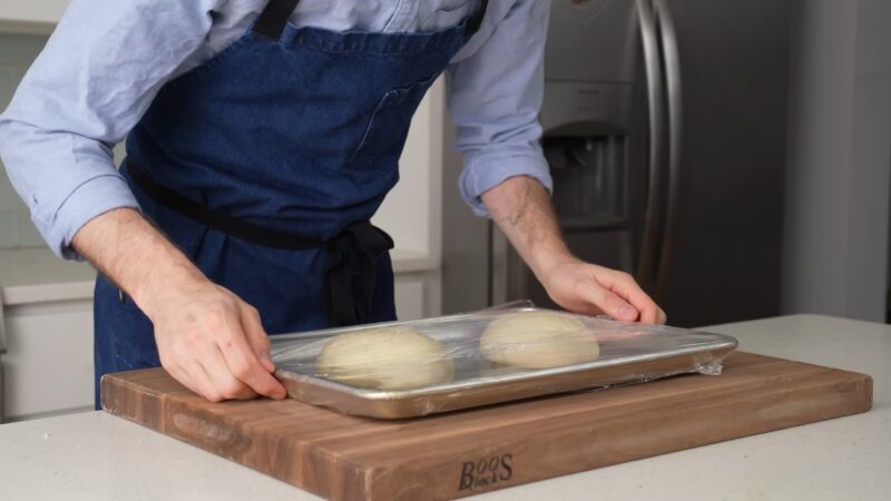 Making the dough for Stuffed Crust Pizza