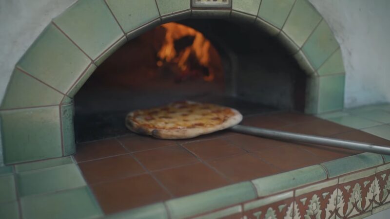 Old stone oven for pizza baking