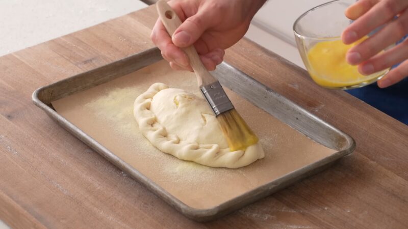 Prepare Calzone for Baking
